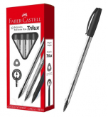 Bolígrafo Faber Castell Trilux 035 Fino Negro x12Unidades