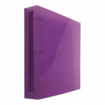 Carpeta Escolar Plastico Rideo 3x40 Violeta Transparente