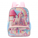 Mochila Escolar LSyD 16 Pulgadas Influencer Turquesa Lisa