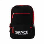 Mochila Escolar Modax Lets Play Space Negro y Rojo 18 Pulgadas