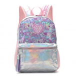 Mochila Escolar Think Happy Prints Unicorn Holograma 18 Pulgadas