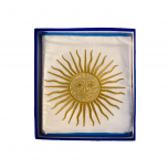 Bandera Ceremonia Argentina con Sol Milenio para Jardín 45x72cm