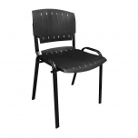 Silla Fija Prima PVC Negro