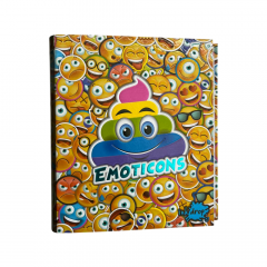 Carpeta Inkdrop Emoticones A4 2X40 Arcoiris