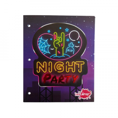 Carpeta Escolar Inkdrop Nº3 Neon II Night Party