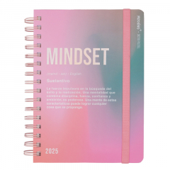 Agenda Mooving 2025 15x21cm con Espiral Diaria a la Vista Dictio Mindset