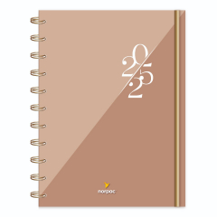 Agenda Norpac 2025 N°8 con Espiral Diaria Clásica Beige