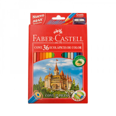 Lápiz Color Faber Castell Ecolápices 36 Unidades mas Sacapuntas