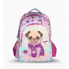 Mochila Footy 18 Puppy Rosa Con Luz