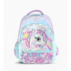 Mochila Footy 18 Unicornio Aqua Con Luz