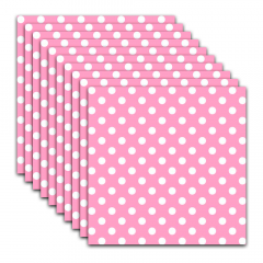 Papel de Lunares para Forrar 50x70cm Rosa x10 Unidades