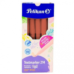 Resaltador Pelikan Text Marker 214 Pastel Durazno por 10 Unidades