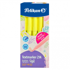 Resaltador Pelikan Text Marker 214 Punta Chanfleada Pastel Banana por 10 Unidades