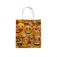 Sobre Papel Bolsa Fantasia Emoticones 18X8X20 Cm