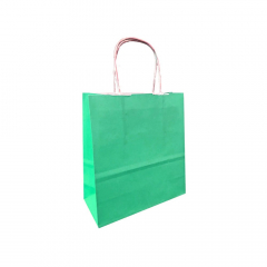 Bolsa de Papel Con Manija Paperland Verde Agua 22x10x30cm