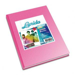 Cuaderno Laprida Tapa Dura Forrado Araña x 50 Hojas Rayado Rosa