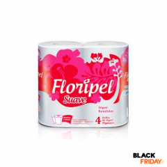 Papel Higiénico Floripel 4 Rollos x30 Mts Hoja Simple