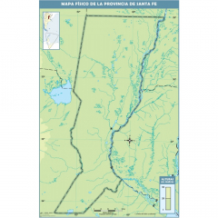 Mapa Laminado Santa Fe Físico Político Doble Faz