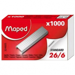 Broches Maped 26/6 Caja por 1000 Unidades