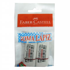 Goma de Borrar Faber Castell Lápiz 7086 en Blister por 2 Unidades