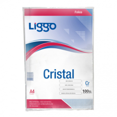 Folios Liggo A4 Cristal Polietileno x100 Unidades 40 Micrones